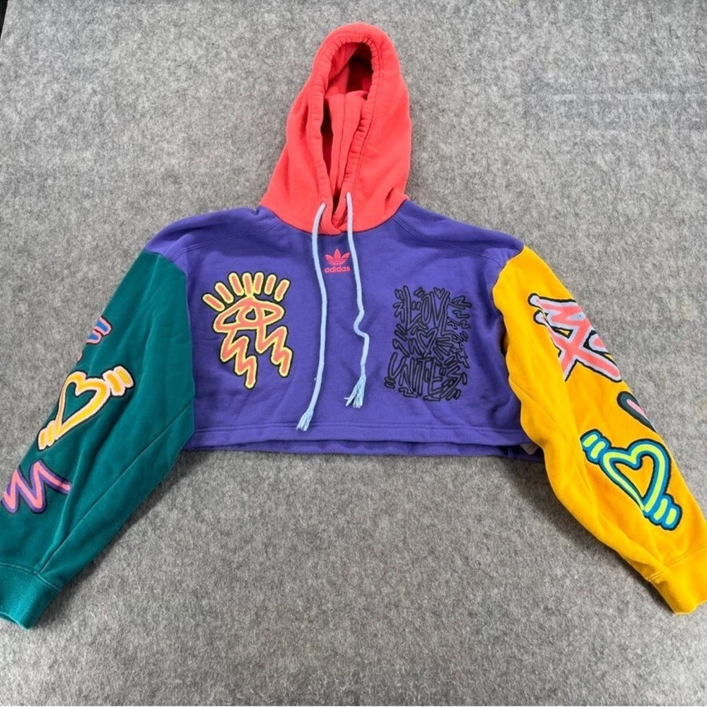 Adidas Vibrant Multicolor Graphic Hoodie Perfect For the Season